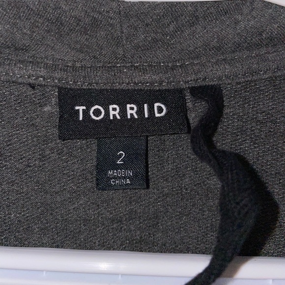 Torrid - Grey Open Front Cardigan - Size 2 - Picture 3 of 3